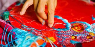 Village de la broderie de Quat Dong